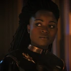 Commander Joann Owosekun, leader de la garde d'honneur impériale