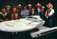 USS Reliant ILM team.jpg (33 KB) 1982: George (3rd left) with ILM's model making team and the large Miranda-class studio model Star Trek II: The Wrath of Khan