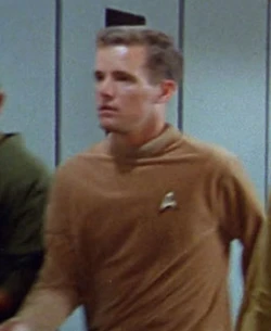 In a corridor in 2265