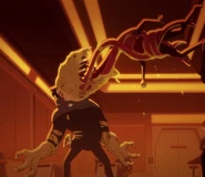 Ship's bar, tables and entryway