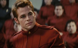 James T. Kirk in cadet's dress uniform