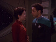 Kira Nerys and Julian Bashir, 2373