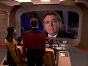 Riker fordert die Freigabe der Enterprise