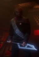 Stunt double for Michael Dorn DS9: "Sons and Daughters" (uncredited)