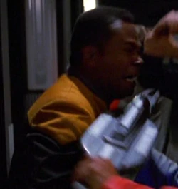 As security guard in a cargo bay