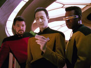 Enterprise-D crew examines chip