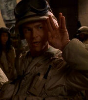 Stargate Major Ferretti gives Vulcan salute