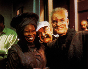 Whoopi Goldberg, John Alonzo and Malcolm McDowell