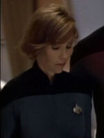 Enterprise-D sciences bridge officer 1, corridor