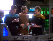 Dax, Odo, and O'Brien begin search