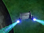 The new rendering of the "Spock flare" caused by the fuel dump