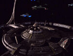 Klingon-Federation vessels patrol DS9