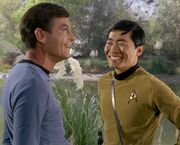 McCoy and Sulu, Shore Leave Planet