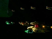 Ventrale Bugansicht, im Verband mit Warbirds