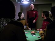 Replica Picard attends senior staff poker game