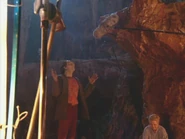 Alaimo and Fletcher shooting in the Fire Caves