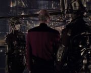 Jean-Luc Picard aboard Borg cube