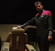 Riker and wrecked command chair