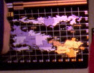 A planetary map of Kesprytt III (Kes territory = purple, Prytt territory = orange)