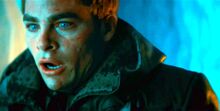 James T. Kirk Chris Pine after Mind Meld