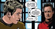 James T. Kirk (alternate reality) meets Q