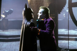 Batman confronting the Joker