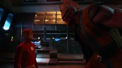 Despero threatening the Flash