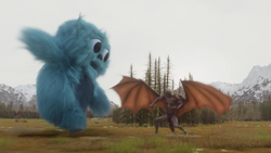 The Legends use the Totems of Zambesi to manifest as Beebo to take on Mallus