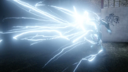 Savitar emitting white lightning