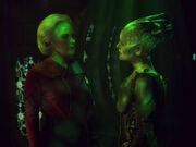 Borg Queen confronts Admiral Janeway