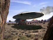 Voyager lands on Hanon IV under the control of the Kazon-Nistrim