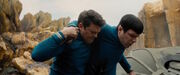 McCoy helps Spock on Altamid