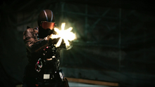Vigilante firing gun