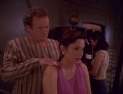 O'Brien giving Kira a massage