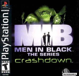 The cover art for the game Men in Black: The Series: Crashdown