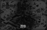 在2018年末放出的一张早期某南极点结局任务的预告图中，与模糊的心灵终结仪和两台冥府守护神一同亮相的天剑防御系统