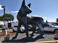 The wolf sculpture