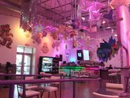 Float Cafe & Bar. Note the Lucky Charms marshmallows hanging from the ceiling.