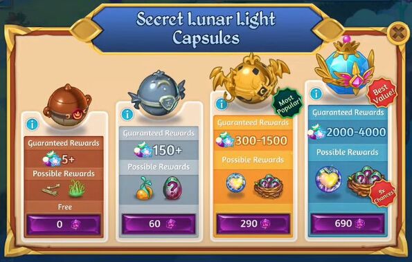 Secret 6th lunar light capsules