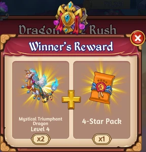 Race Event Winner's Reward with 4-star Card Pack