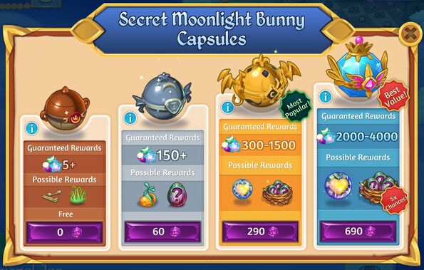 Secret 7th moonlight bunny capsules