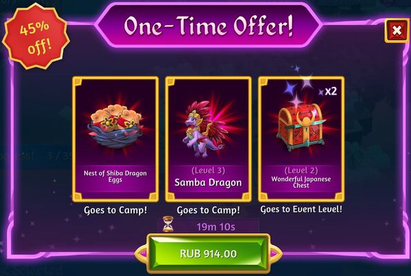 15th zen dragon one time offer