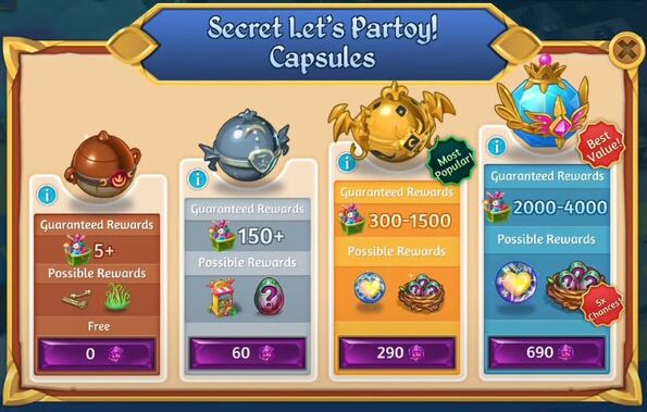 Secret 5th let's partoy capsules