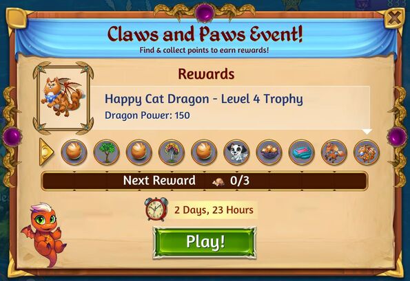 6th claws and paws rewards