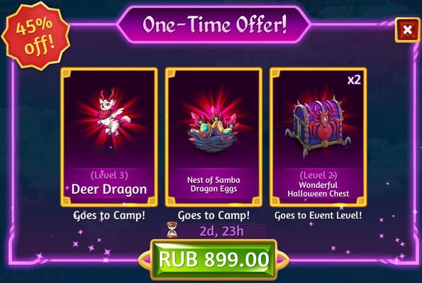 6th marchoween one time offer