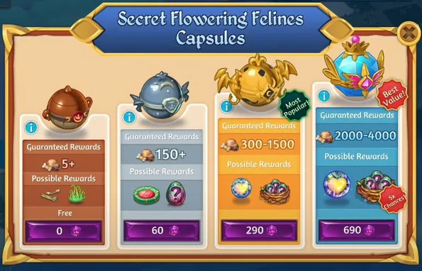 Secret 5th flowering felines capsules