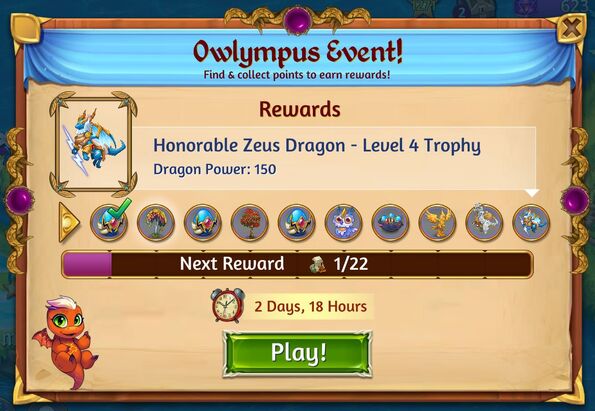 4th owlympus rewards