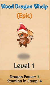 Wood Dragon Whelp (Christmas Version)