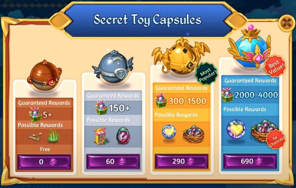Secret 3rd toy capsules