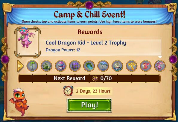 11th camp and chill rewards